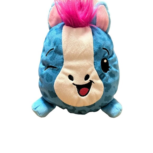 Pikmi Pops Pony Horse Plush Blue Pink Moose Squishable‎ Stuffed Animal Spots - Picture 1 of 9